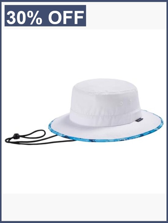 UPF 50+ Foldable Bucket Sun Hat with Patterned Underbrim